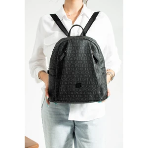 Just Polo Siyah 9 Bölmeli Büyük Boy Kadın Sırt Çantası 28X33CM PBU4040