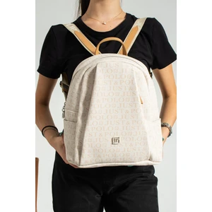 Just Polo Krem Taba 9 Bölmeli Büyük Boy Kadın Sırt Çantası 28X33CM PBU4040