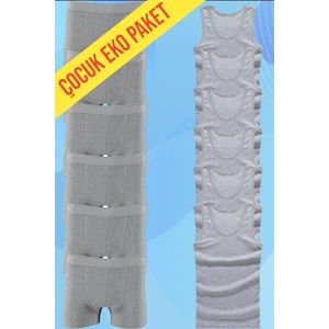 Eko Set 12'li Paket Erkek Çocuk Çamaşır Seti 6 Adet Atlet 6 Adet Boxer