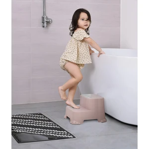 Meleni Baby Kaydırmaz Çocuk Taburesi - Çift Basamaklı Banyo Lavabo Merdiven Yükseltici Bebek Basamağı Pembe