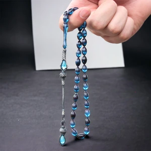 Tesbih Otağı Gümüş Püsküllü Ateş Kehribar Tesbih (Sertifikalı)