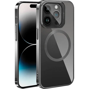 Case 4u Apple iPhone 15 Pro Max Kılıf Kamera Korumalı Magsafe Wireless Şarj Özellikli Standlı Klon Kapak Gri