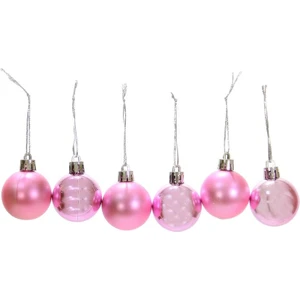Yılbaşı Süsü Pembe 4 cm 6'lı