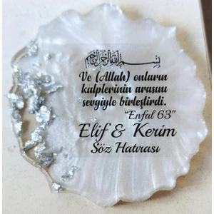 Mirabella Gift Epoksi Magnet 25 Adet Söz Nişan Nikah Kına Düğün Hediyeliği Kuran Hatırası Sünnet Mevlüt Hediyesi