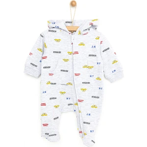 HelloBaby Yenidoğan Kapüşonlu Nakışlı Patikli Tulum Unisex
