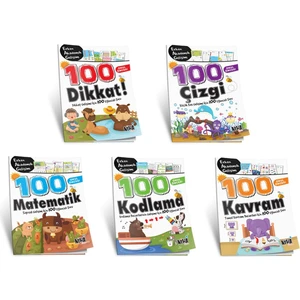 Okul Öncesi Erken Akademik Gelişim 100 Eğlenceli Soru Seti (5 Kitap)