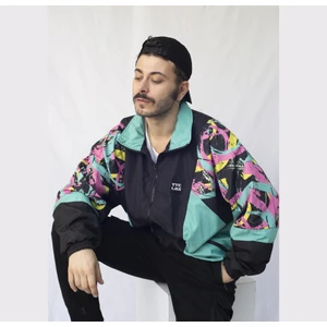 Kadın Erkek Renkli Desenli Bomber Ceket