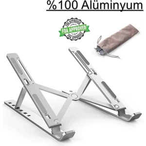Laptop ve Tablet Stand Ayaklık Standı Alüminyum Katlanabilir Ergonomik Ayarlanabilir Tutucu