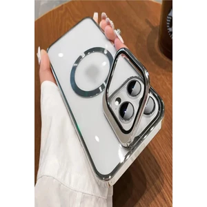 iPhone 15 Pro Max Kılıf Magsafe Şarj Özellikli Kamera Korumalı Pc Luxury Kapak
