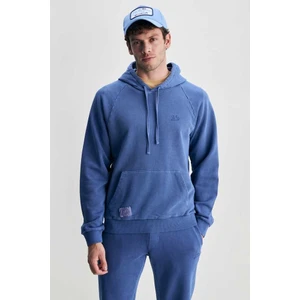 Jude Lacivert Kapüşonlu Nakışlı Standard Fit Erkek Sweatshirt