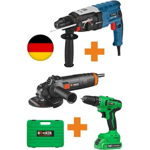 3'lü 3200W Kırıcı Delici Hilti + V58 5000MAH Akülü Vidalama + 2100W 125 mm Demir Kesme Taşlama Makine