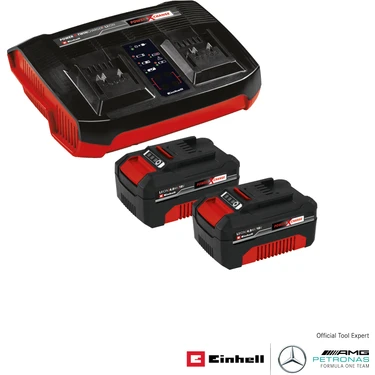 Einhell 2x 4,0Ah & Twincharger Kit, Akü & Şarj