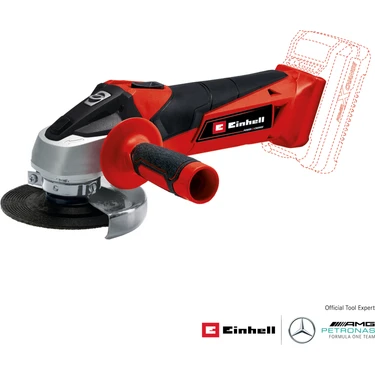 Einhell Akülü Avuç Taşlama TC-AG 18/115 Li-Solo Power X-Change (18 V, 115 mm Disk Çapı, 28 mm Kesme