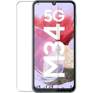 MTK Moveteck Galaxy M34 5g Ekran Koruyucu Cam 9h Temperli Kırılmaz Şeffaf