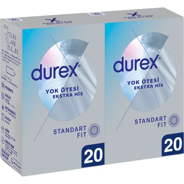 Durex Prezervatif 40'lı Yok Ötesi Ekstra His İnce ve