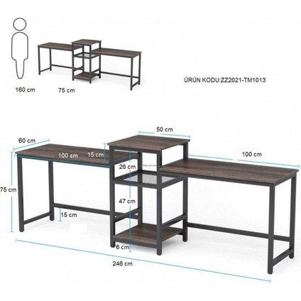 Tasarım Iki Bölmeli Çalışma Masası fırsatları