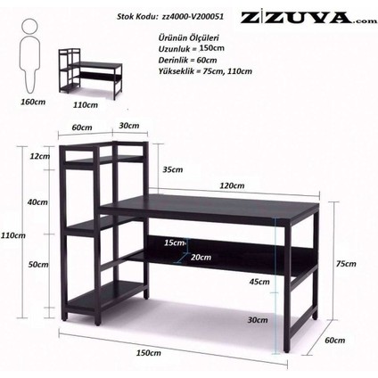 Tasarım Raflı Çalışma Masası fiyatları