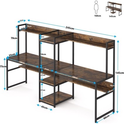 Iki Kişilik Bölmeli Çalışma Masası fırsatları