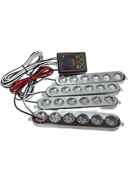 Drs Tuning Çakar Lamba 6X4 Led Mavi Beyaz 12 - 24V Lapa536 - 4