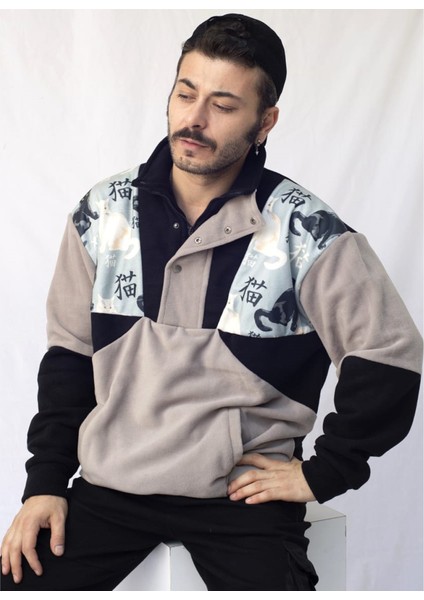 Kadın Erkek Yarım Fermuarlı Polar Sweatshirt modelleri
