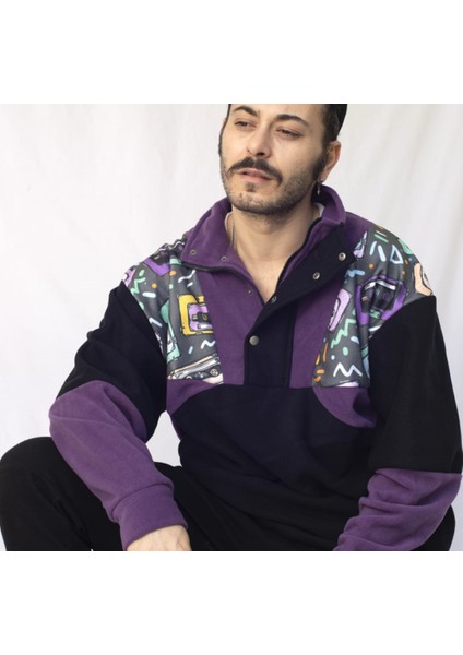 Kadın Erkek Yarım Fermuarlı Polar Sweatshirt