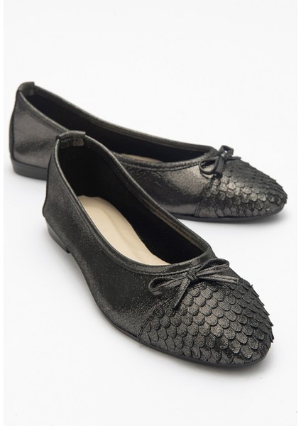 02 Siyah Siyah Simli Kadın Babet