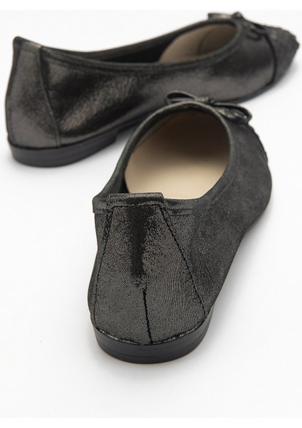 02 Siyah Siyah Simli Kadın Babet fırsatları