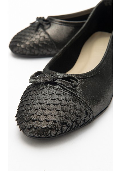 02 Siyah Siyah Simli Kadın Babet indirimleri