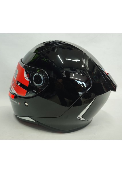 Revenge 2 S Solid A11 Şeffaf Vizörlü Kask Parlak SIYAHV14B