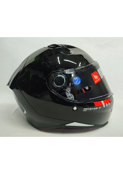 Revenge 2 S Solid A11 Şeffaf Vizörlü Kask Parlak SIYAHV14B