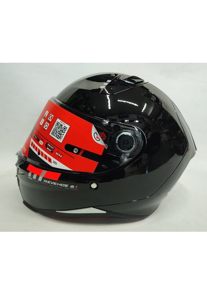 Revenge 2 S Solid A11 Şeffaf Vizörlü Kask Parlak SIYAHV14B