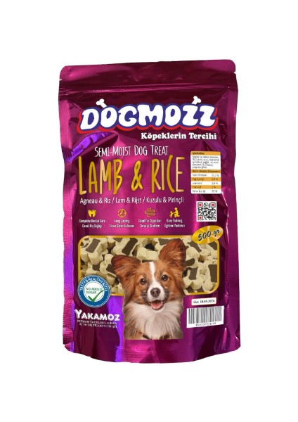 Semi Moist Yarı Yumuşak Köpek Ödül Maması Kuzu Pirinç 500 gr