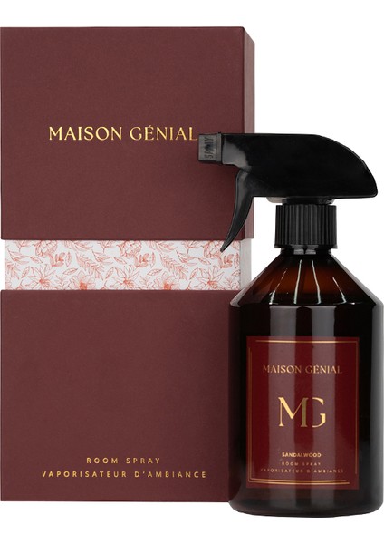 Maison Genial Luxury Sandal Wood Bordo Sprey Oda Kokusu 500  ml