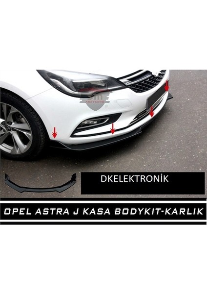 Opel Astra J Kasa Ön Tampon Eki Body Kit Karlık Lip 4 Parça Siyah fiyatları