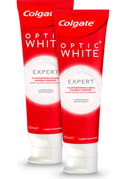 Optic White Expert White Diş Macunu 75 ml x 2 Adet