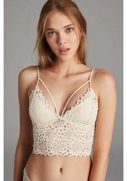 Kadın Bej Luna Bralet Xs Beden