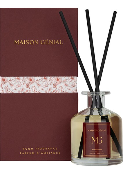 Maison Genial Luxury Sandal Wood Bordo Difüzer 220 cl