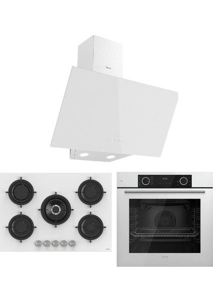 Fryart Serisi Beyaz Ankastre Set ( D078 - RS036 - XE63CB )