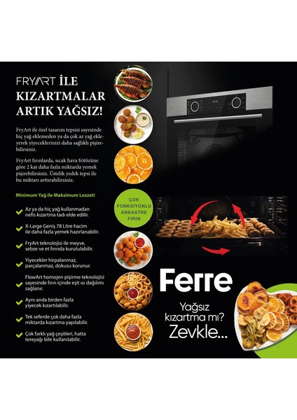 Fryart Serisi Beyaz Ankastre Set ( D078 - RS036 - XE63CB )