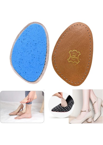 Ayakkabı Numara Küçültme Pedi, Hakiki Deri, Stiletto Için Kaydırmaz Yarım Ayakkabı Tabanlığı indirimleri