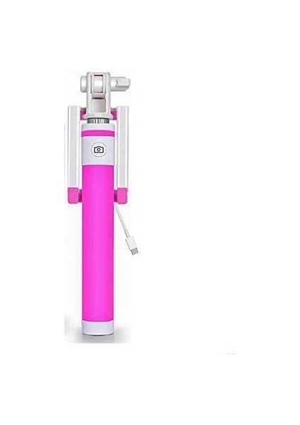 SR342 Katlanabilir Type-C Selfie Stick Çubuğu Pembe WNE0319