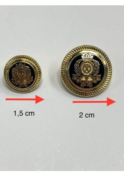 Blazer Ceket Düğmesi Takımı 4+8 Gold Içi Siyah 52771510132436 fırsatları
