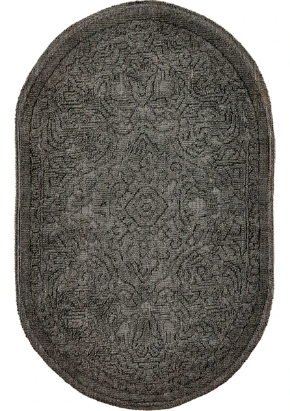 Karaca Home Vista Oval Paspas 90X60 cm Gri