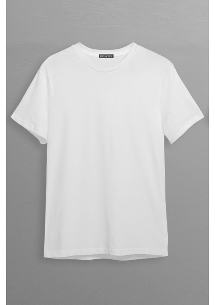 Erkek Slim Fit Dar Kalıp Düz Ince Bisiklet Yaka Tişört Bsct1