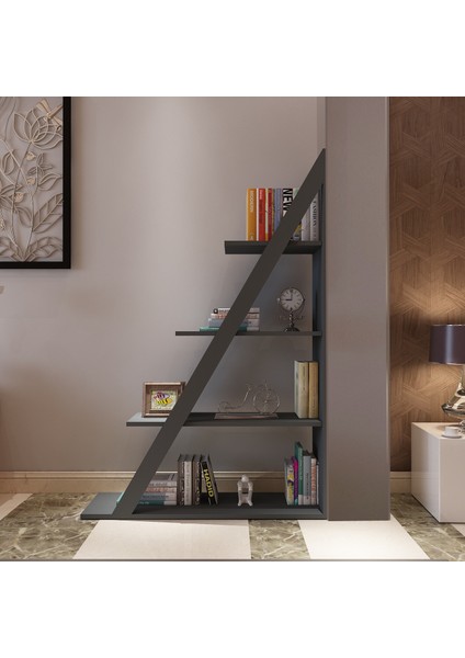 Arven 4 Raflı Modern Kitaplık, Antrasit - Arven modelleri