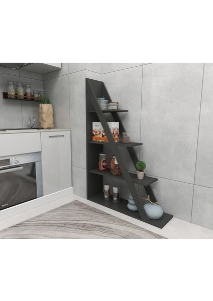 Arven 4 Raflı Modern Kitaplık, Antrasit - Arven indirimleri