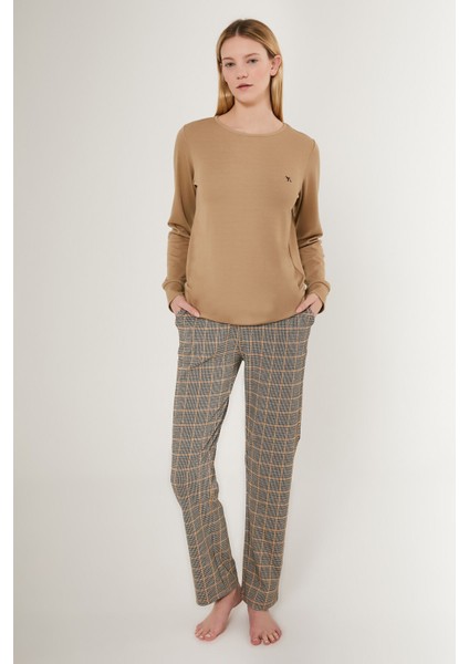 Kadın Açık Kahve 2'li Takım