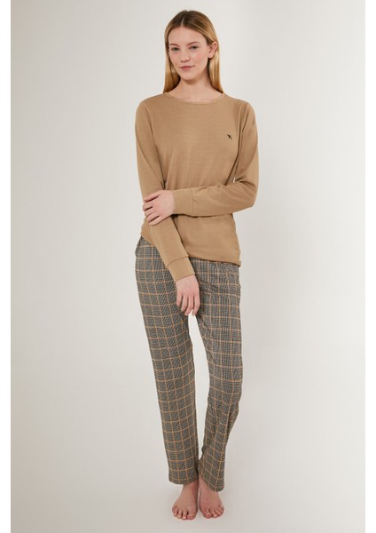 Kadın Açık Kahve 2'li Takım modelleri