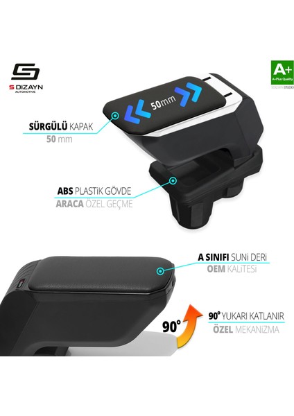 Peugeot 2008 2 Kol Dayama Kolçak Geçmeli Abs Siyah 2020 Üzeri modelleri