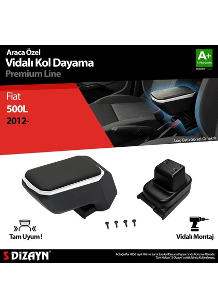 Drs Tuning Fiat 500L Kol Dayama Kolçak Abs Vidalı Gri 2012 Üzeri A+Kalite